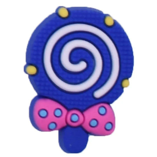 Lollypop Sweet Candy Dark Blue Shoe Charm