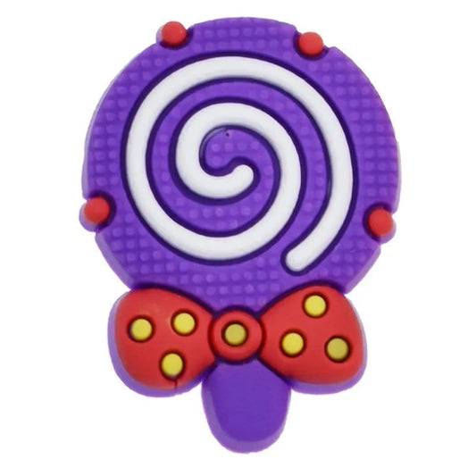Lollypop Sweet Candy Purple Shoe Charm