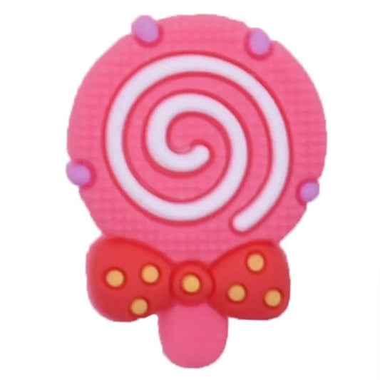 Lollypop Sweet Candy Pink Shoe Charm