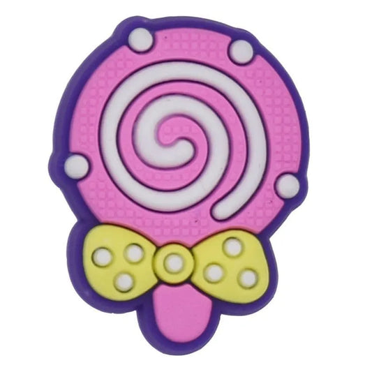 Lollypop Sweet Candy Dark Pink Shoe Charm