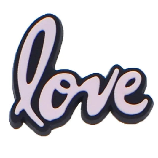 Love Pink On Black Symbol Sign Logo Shoe Charm