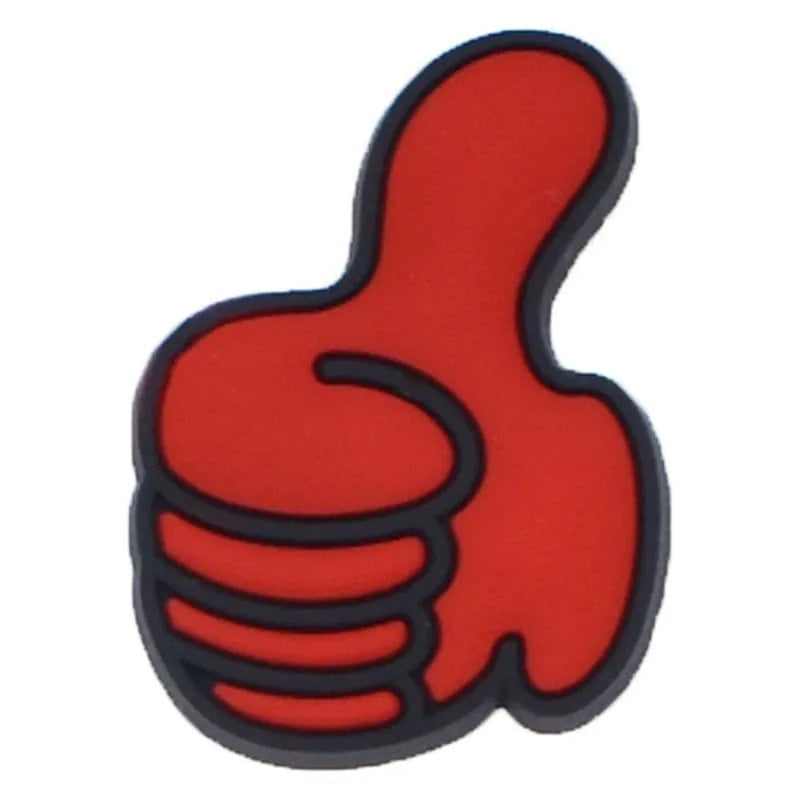 Thumbs Up Red Shoe Charm