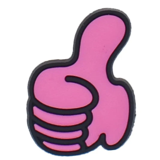 Thumbs Up Pink Shoe Charm