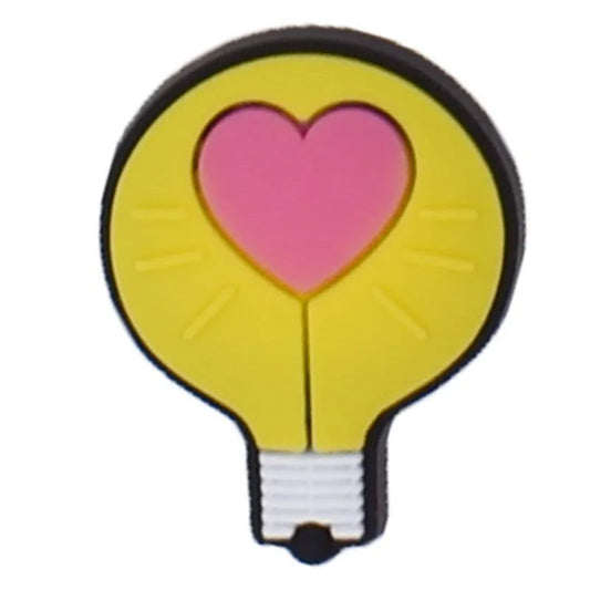 Love Heart Light Bulb Shoe Charm