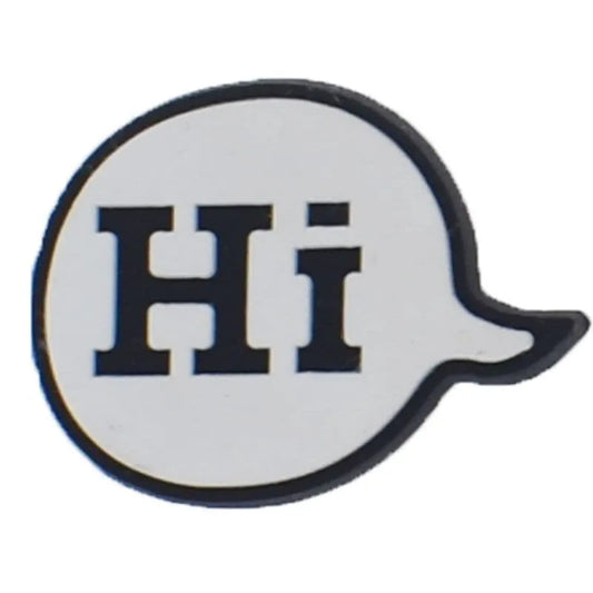 Hi Balloon White Speech Bubble Shoe Charm