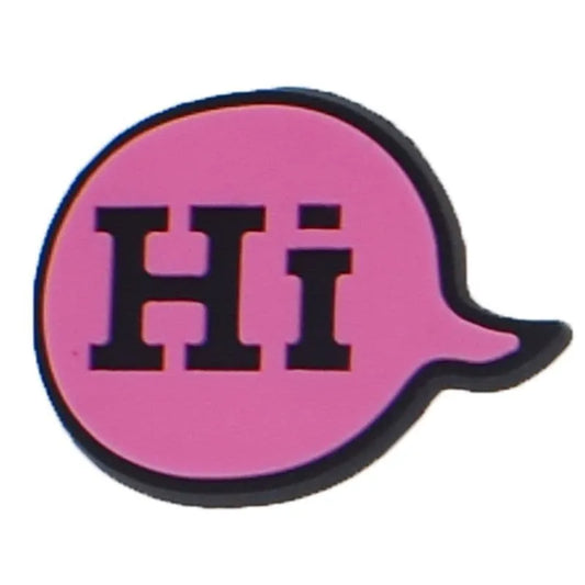 Hello Balloon Pink Speech Bubble Shoe Charm