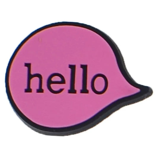 Hello! Pink Cloud Speech Bubble Shoe Charm