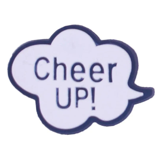 Cheer Up Balloon Speech Bubble Shoe Charm