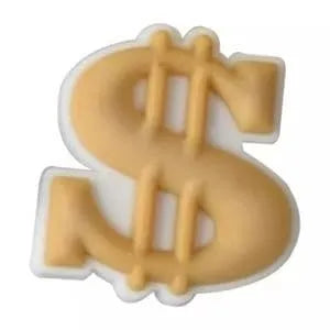 Gold Dollar Symbol Money Shoe Charm