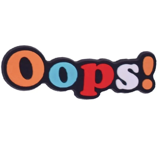 Oops Exclamation Sign Logo Shoe Charm