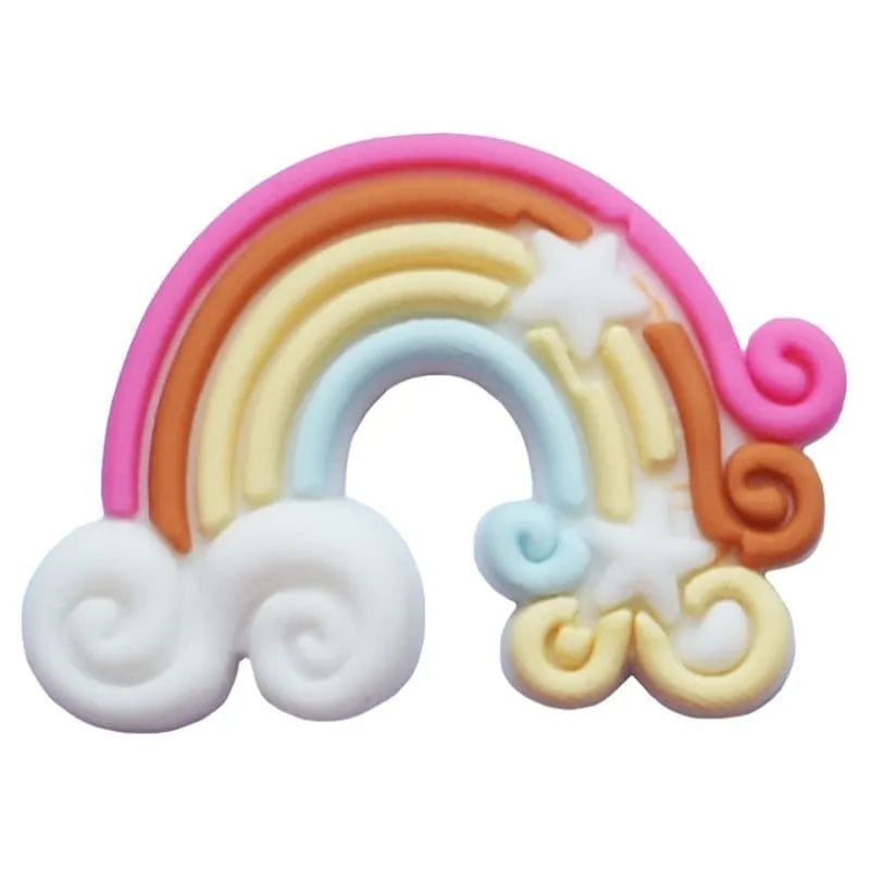 Pink Highlight Cloud End Rainbow Shoe Charm