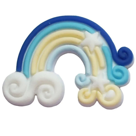 Blue Highlight Cloud End Rainbow Shoe Charm