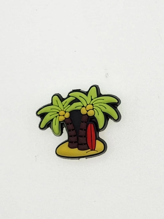 Tropical Palm Island Shoe Charm