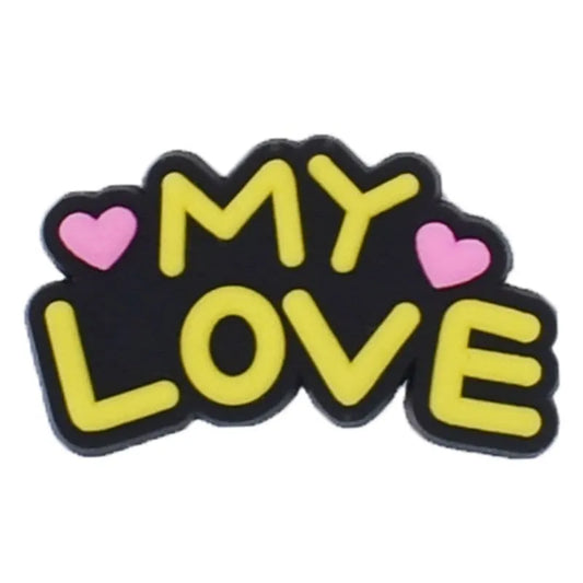 MY LOVE symbol sign logo shoe charm