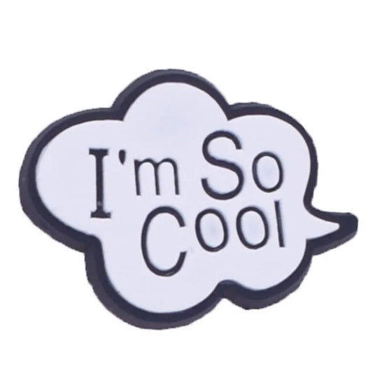 I'M So Cool White Cloud Speech Shoe Charm