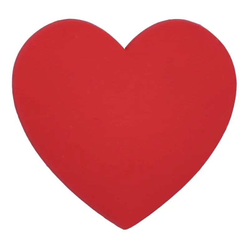 Heart red solid shoe charm