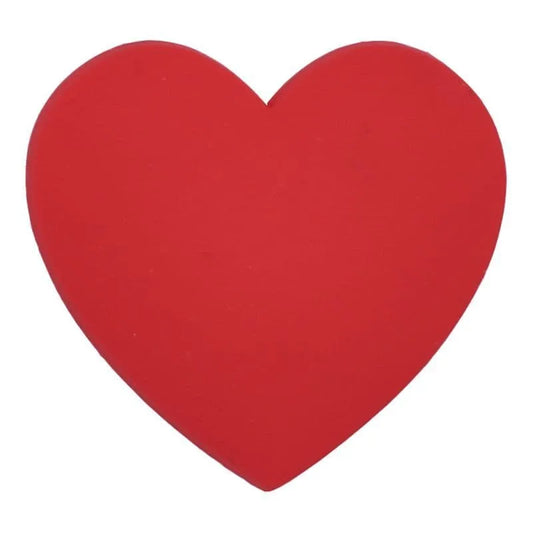 Heart red solid shoe charm