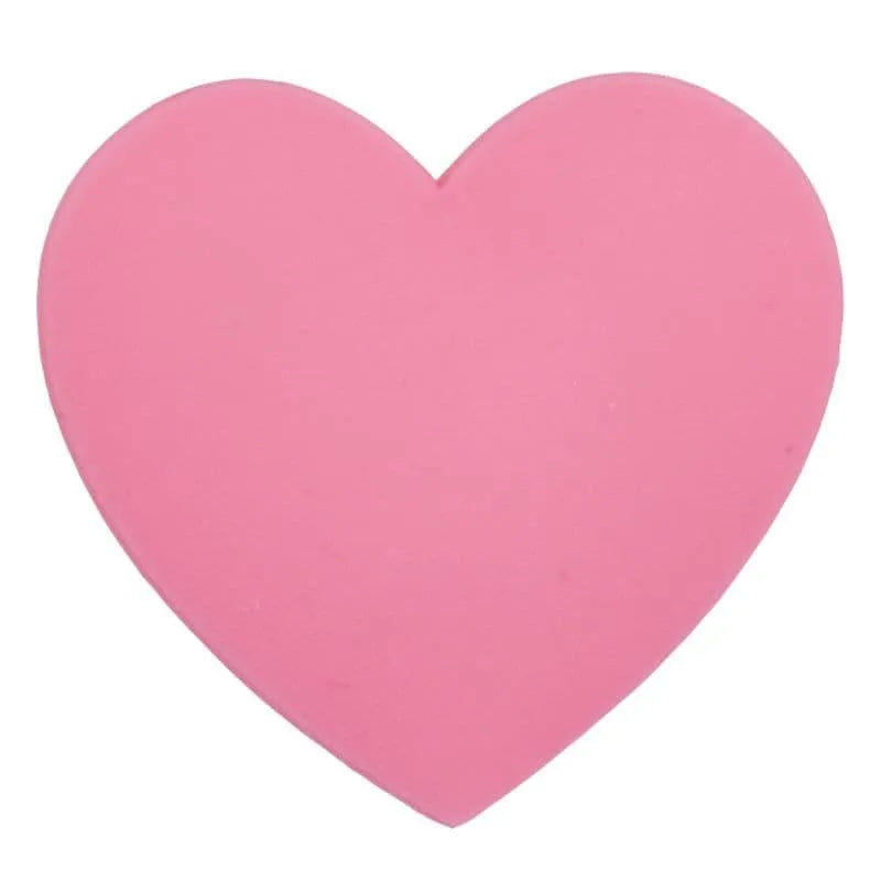 Solid Pink Heart Shoe Charm