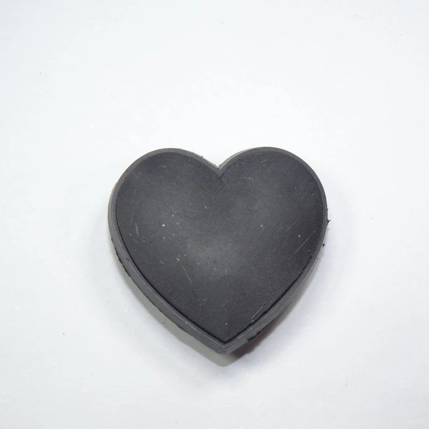 Heart Black Solid Shoe Charm