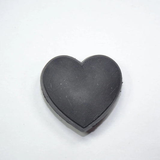 Heart Black Solid Shoe Charm