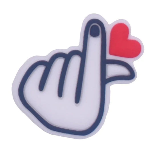 Heart On Hand Shoe Charm