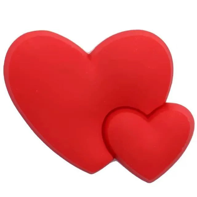 Hearts Twin Red Shoe Charm