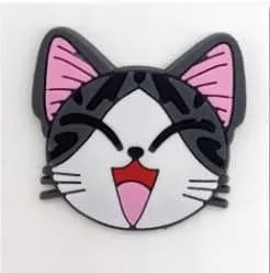 Grey & White Cat Shoe Charm