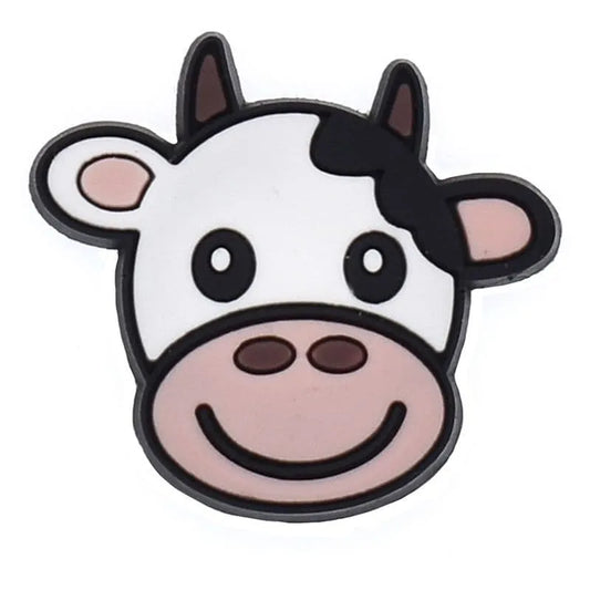 Happy Cow Face Shoe Charm