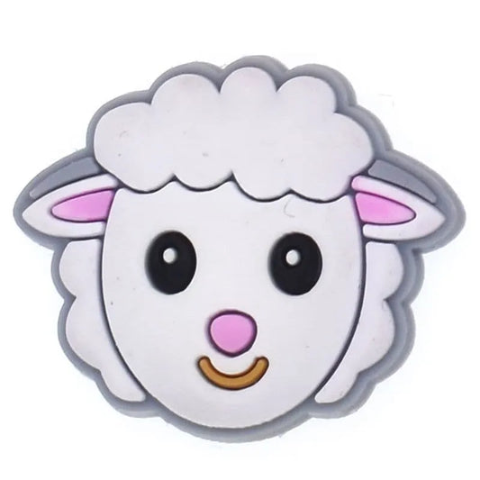 Little Lamb Face Shoe Charm