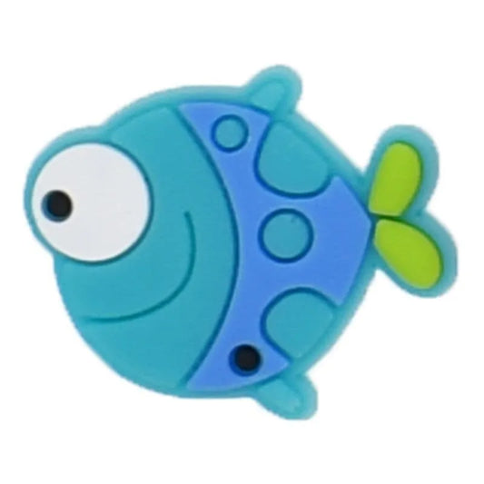 Blue Fish With Big Eye Shoe Charm