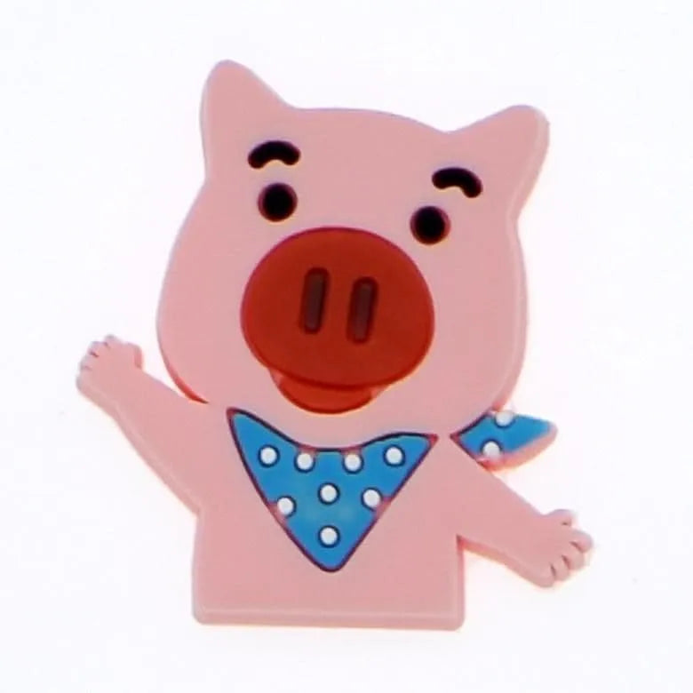 Waving Pig Shoe Charm