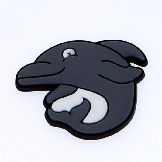 Grey Dolphin Performing Shoe Charm