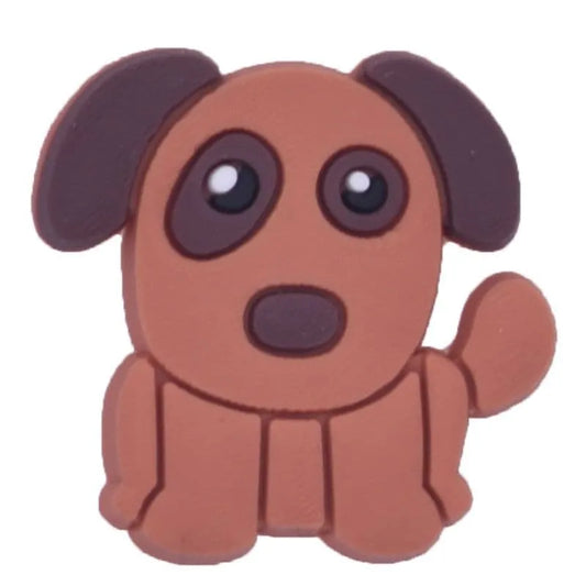 Brown Puppy Shoe Charm