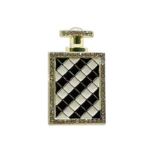 Shoe charm brooch - Hip flask Gold with diamonds