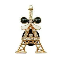 Shoe charm brooch - Tower diamonds on gold