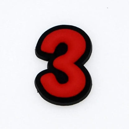 Shoe charm -NUMBERS, Colours on Black