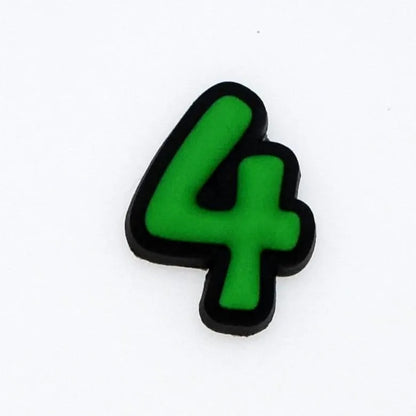 Shoe charm -NUMBERS, Colours on Black