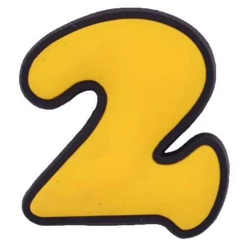 Shoe charm -NUMBERS, Comic Sans typestyle