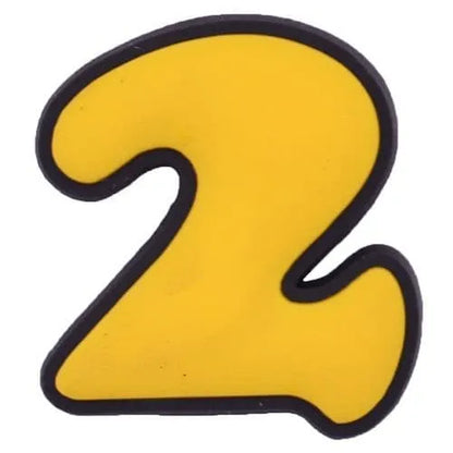 Shoe charm -NUMBERS, Comic Sans typestyle