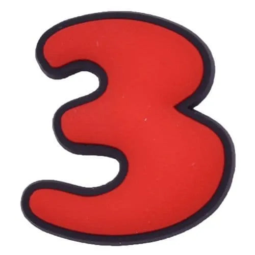 Shoe charm -NUMBERS, Comic Sans typestyle