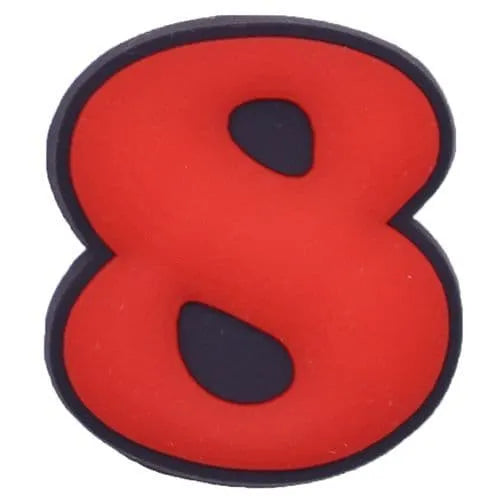 Shoe charm -NUMBERS, Comic Sans typestyle