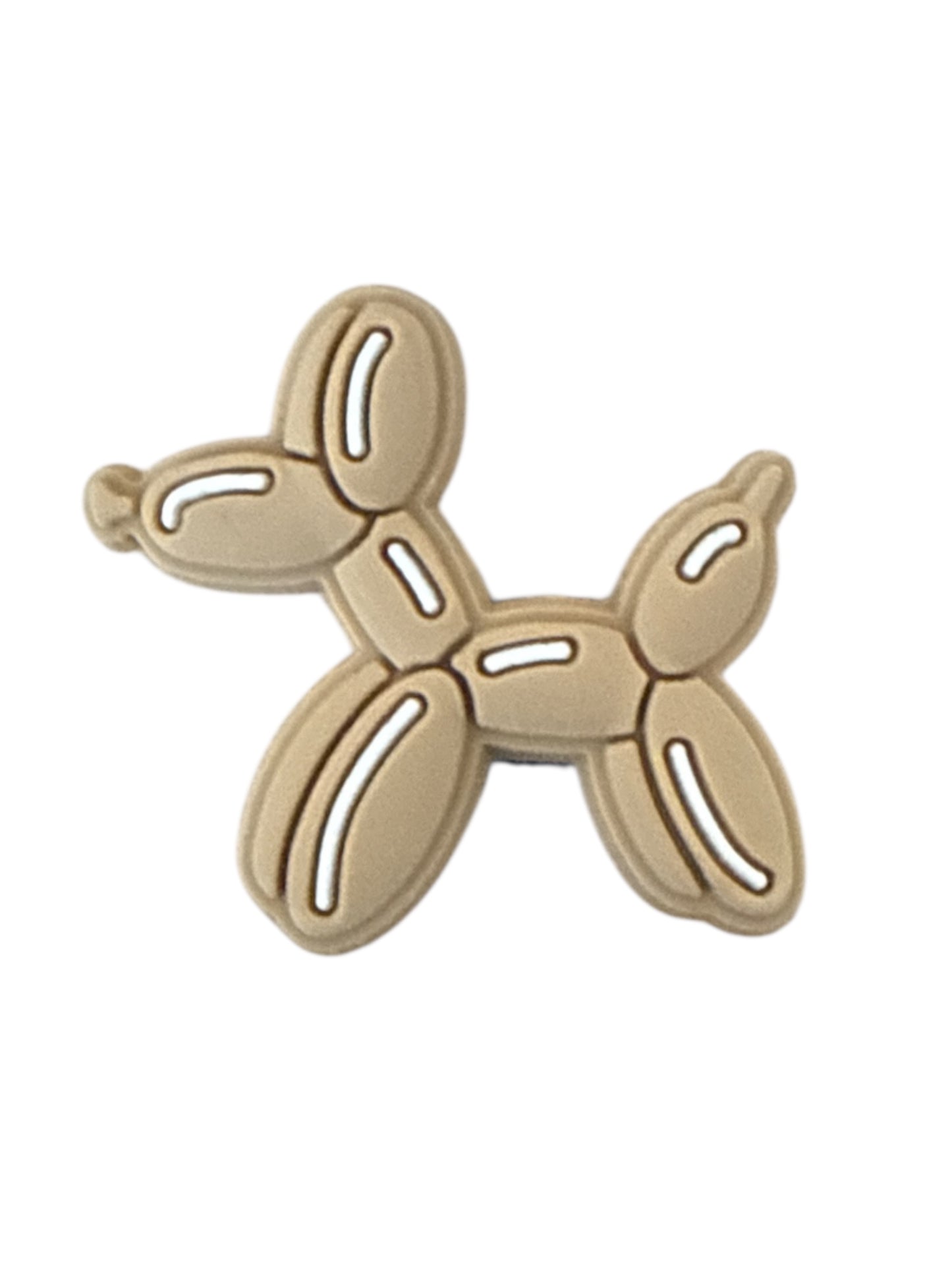 Cream Balloon Dog Shoe Charm