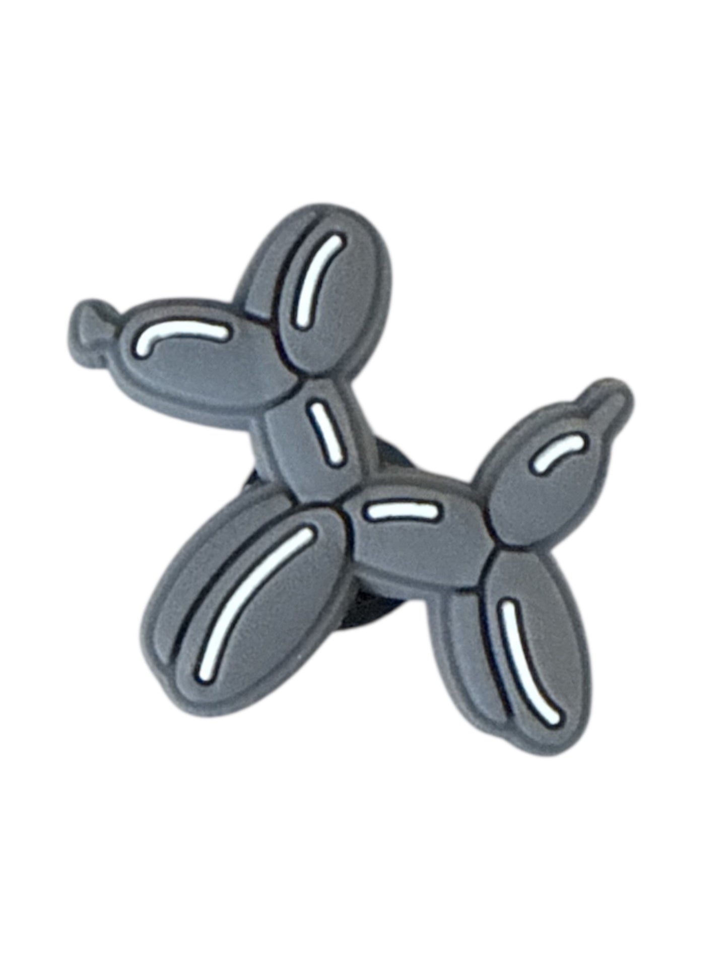 Grey Balloon Dog Shoe Charm