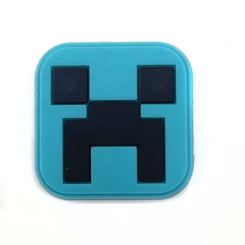 Minecraft Blue Creeper Shoe Charm