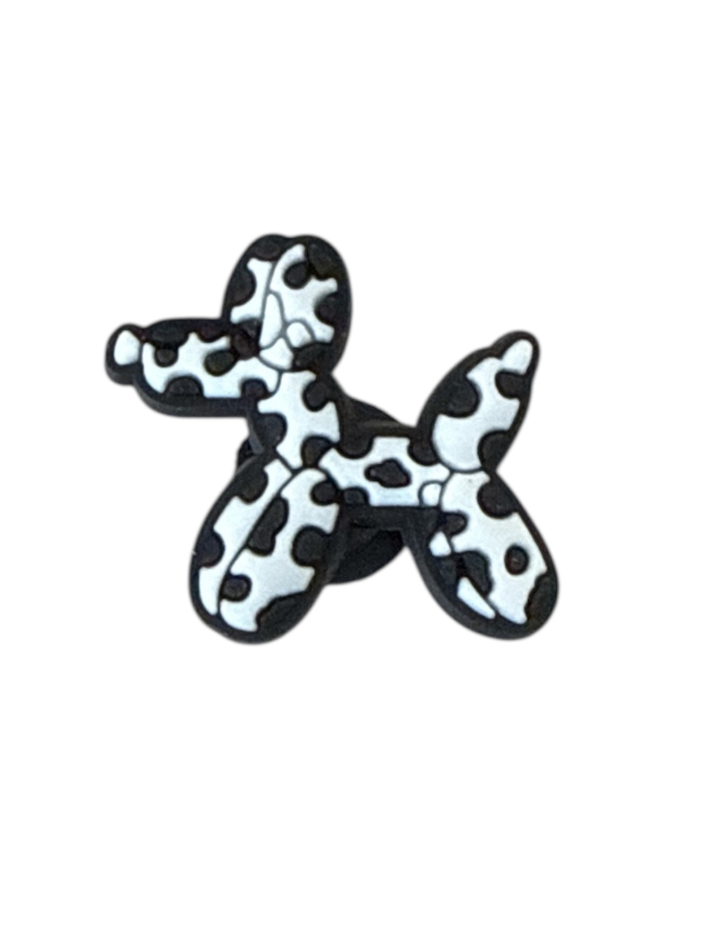 Cow Print Balloon Dog Shoe Charm