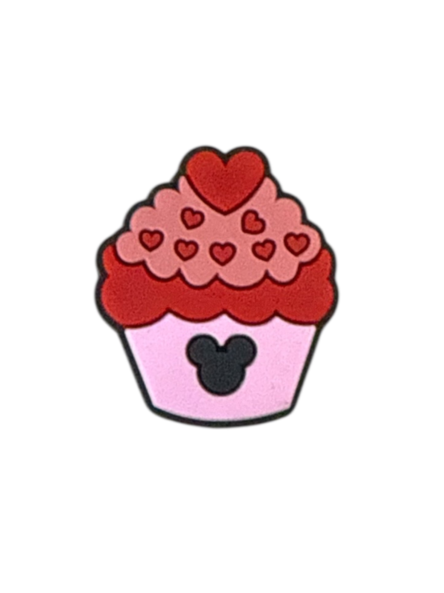 Disney Pink Heart Cupcake Shoe Charm