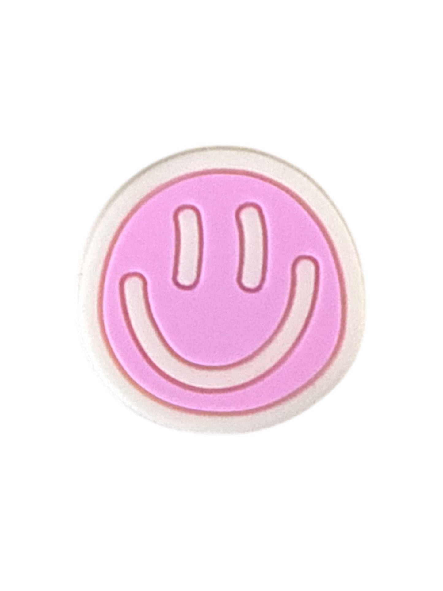 Baby Pink Doodle Smiley Face Shoe Charm