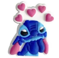 Stitch in Love Heart Shoe Charm