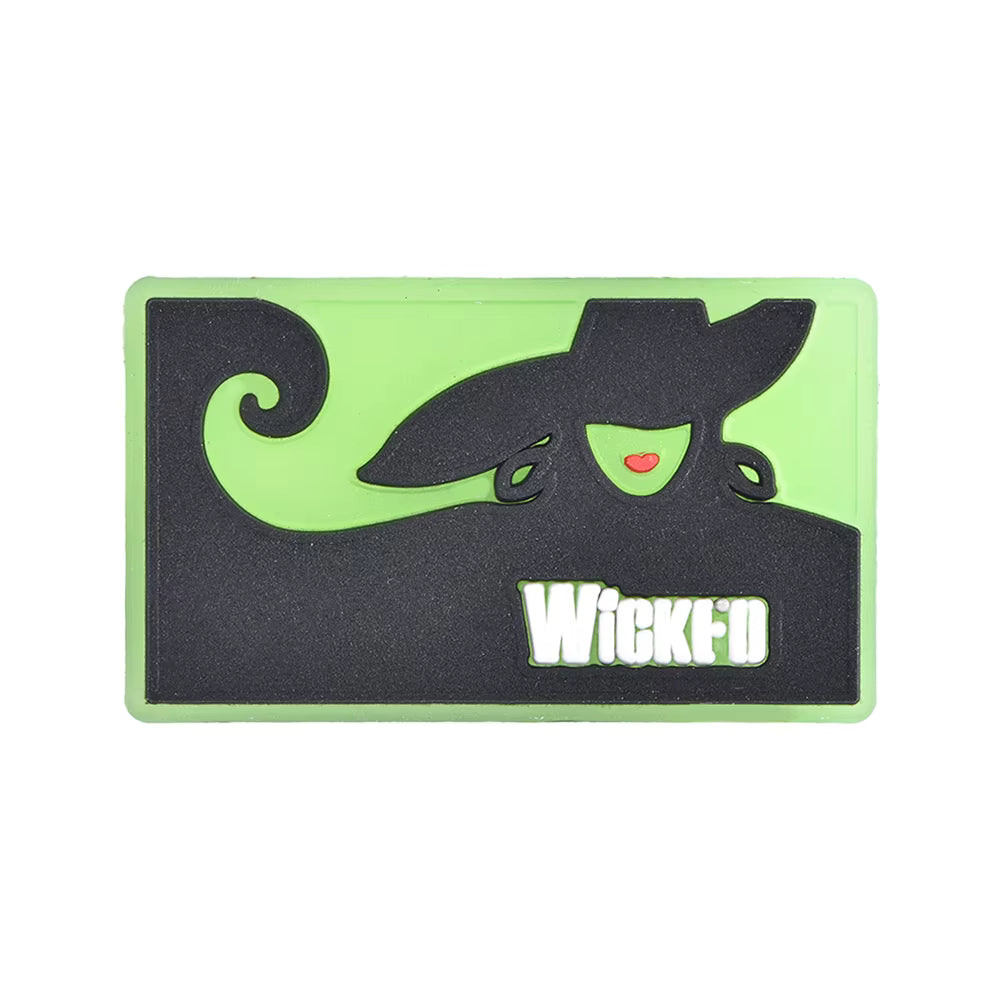 Green witch portrait shoe charm for Crocs inspired by the Wicked Witch of the West Wizard of Oz — clog charm UK
