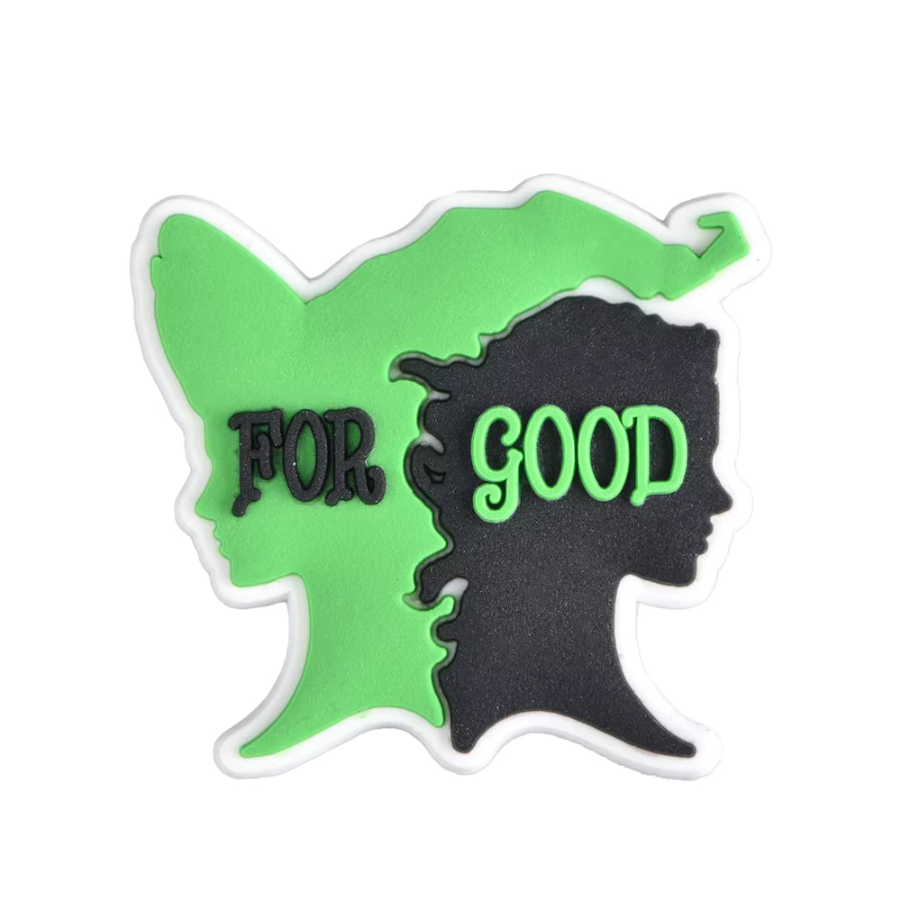 For Good Friendship Slogan Shoe Charm — Musical Theatre Clog Charm | Witch Shoe Accessory UK